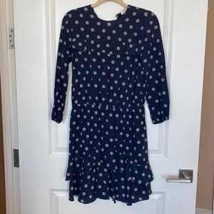 Shoshanna navy ruffle dress size 6